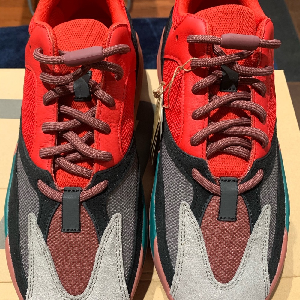 SOLD SOLD !! 2022 Adidas Yeezy Boost 700 Hi-Res Red, new with tags . Size 12. - Picture 8 of 13